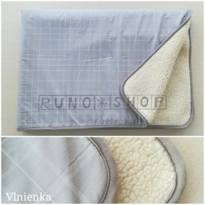 Deka vlnen&aacute; 100 % ovčie runo BARANČEK Karo grey