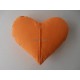 Dekoračný vankúš SRDCE oranzove pomarancove