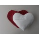 Dekoracny vankus  SRDCE cervene bordove