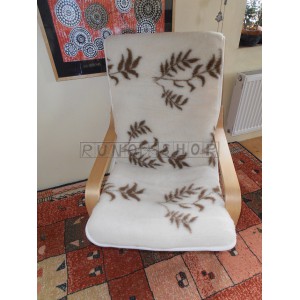 Ovčie runo prehoz na kreslo "VETVIČKA"