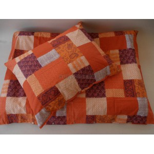 Obliečky bavlnen&eacute; 140 x 200 / 70 x 90 cm LUX pomarancove