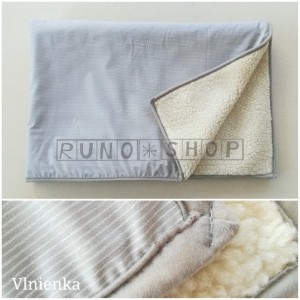 Vlnienka Deka vlnen&aacute; 100 % ovčie runo BARANČEK &scaron;ed&yacute; p&aacute;sik 