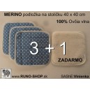 Ovčie runo Podložka na stoličku 40 x 40 cm AKCIA