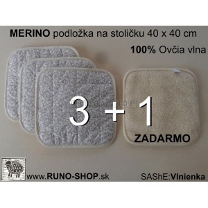 Merino podložka z ovčej vlny AKCIA 3+1