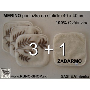 Ovčie r&uacute;no podložka na stoličky AKCIA 3+1