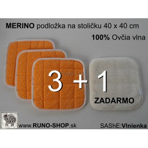 Ovč&iacute; rouno sleva 3+1 sed&aacute;k zdravotn&iacute; 40x40 cm 