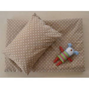 Bavlnen&eacute; obliečky detsk&eacute; b&eacute;žov&eacute; hviezdičky