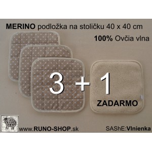 Podložka na stoličky ovčie runo V&yacute;hodn&aacute; cena 3+1 