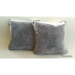 RUNO SHOP Vank&uacute;&scaron; / Polstar  VELVET 45 x 45 CM GREY 