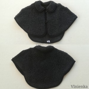 VLNIENKA Bolerko/ Pelerina/ Pončo MERINO WOOL 100% ovčie runo ANTRACIT 