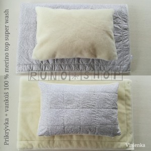 VLNEN&Aacute; S&Uacute;PRAVA zo 100 % OVČIEHO R&Uacute;NA MERINO TOP SUPER WASH a 100% bavlny NATURAL GREY