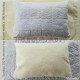 Vankúš /polštár zo 100 % OVČIEHO RÚNA MERINO TOP SUPER WASH a 100% bavlny NATURAL GREY