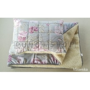 Vlnen&aacute; s&uacute;prava 100% ovčie runo MERINO BARANČEK a 100 % bavlna PIVOŇKA GREY